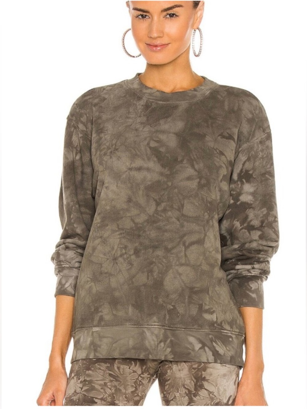 Cotton Citizen the Brooklyn oversized Sweatshirt Green Tie Dye Ash Crystal Small
